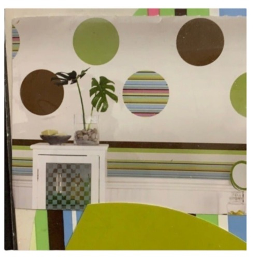 Wall Pops Ribbon Candy Stripe Dot‎ Removable Wall Decals Stickers Decor New - Picture 3 of 6